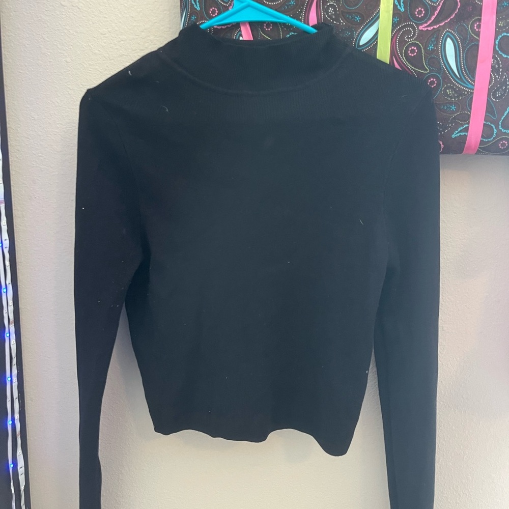 Black Long Sleeve Women's Turtleneck